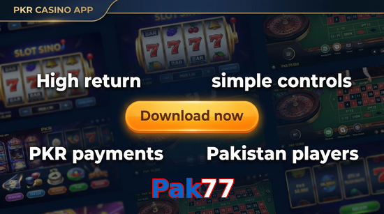 Main screen of Pak77 gamedownload page for PK players